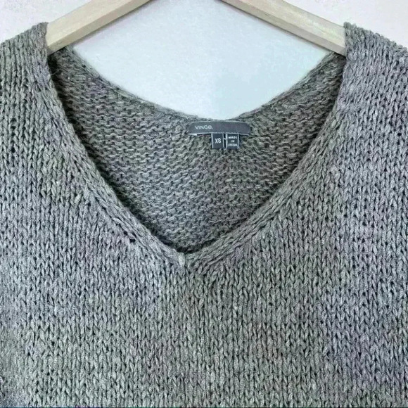 Vince Women’s V-Neck Taupe Sweater - Picture 3 of 8